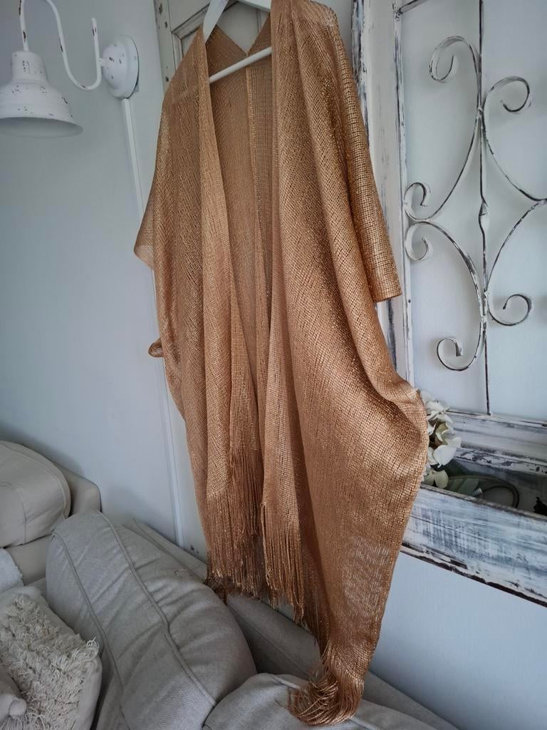 Goudkleurige nieuwe kimono. One size., Kleding | Dames, Onbekend, Ophalen of Verzenden, Nieuw