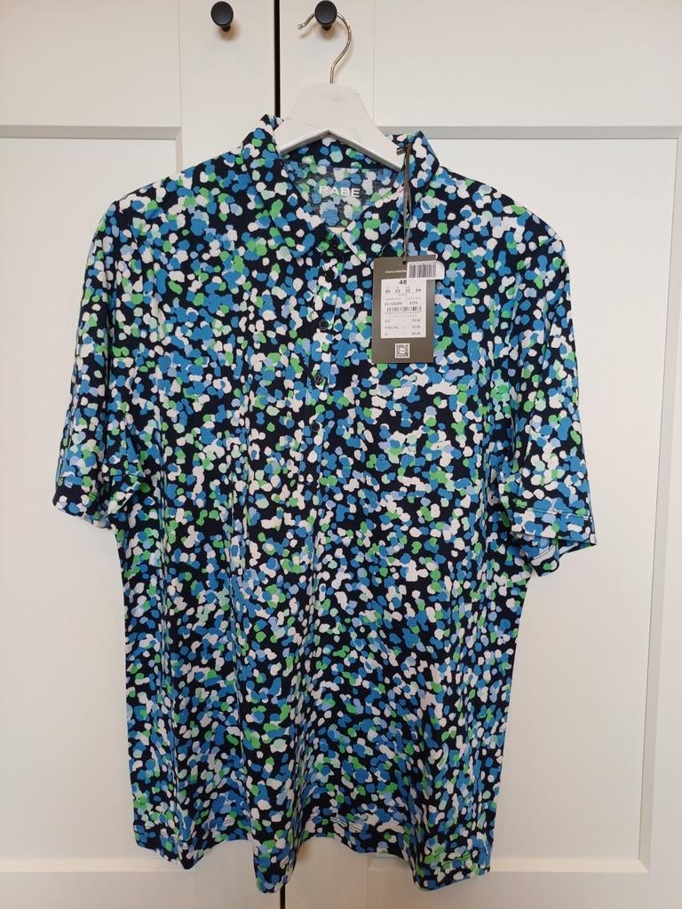 Rabe Fasion blauw/groen shirt met knopen  - nieuw- maat 48., Blauw, Nieuw, Rabe Fasion, Shirt of Top