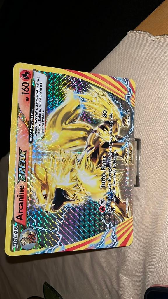 Pokemon Arcanine Break Xy 180 promo Jumbo oversized 12,50, Ophalen of Verzenden, Zo goed als nieuw