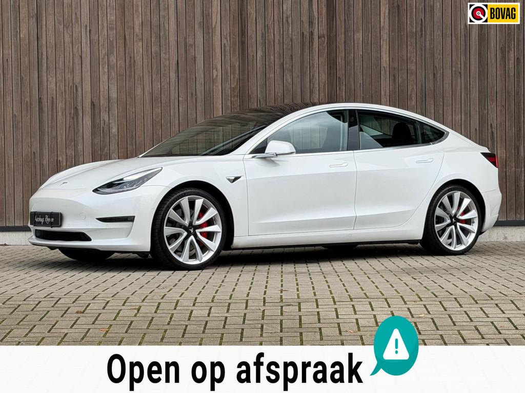Tesla Model 3 Performance AWD 75 kWh / 77.000 NIEUWPRIJS /, Auto's, Tesla, Automaat, Stoelverwarming, 462 pk, Wit