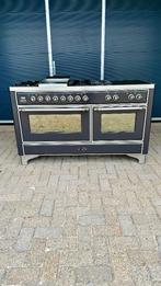 Antraciet Boretti Gasfornuis 150 cm breed, Ophalen, Warmhoudplaat, 60 cm of meer, Zo goed als nieuw