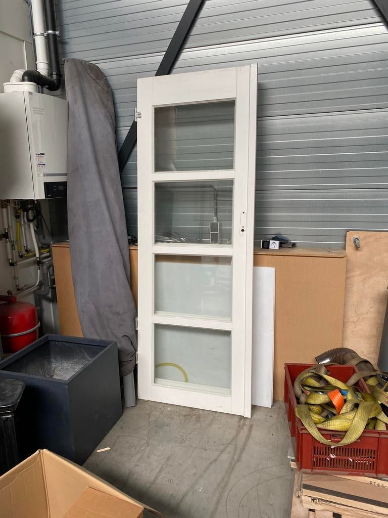 2 deuren, Doe-het-zelf en Verbouw, Deuren en Horren, Ophalen, 80 tot 100 cm, 215 cm of meer, Binnendeur