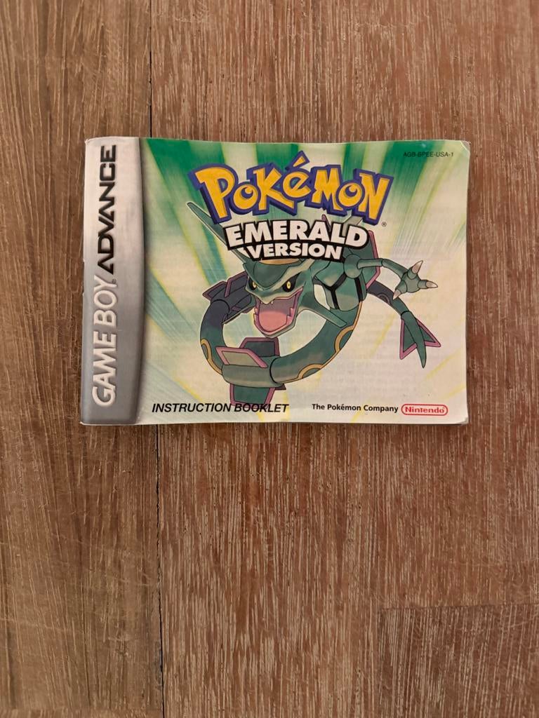 Pokémon Emerald Version handleiding Game Boy Advance, Spelcomputers en Games, Games | Nintendo Game Boy, Gebruikt, Role Playing Game (Rpg)