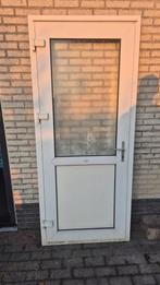Kunststof deur met kozijn en enkel glas 2205x905mm, Doe-het-zelf en Verbouw, Deuren en Horren, Ophalen, Kunststof, Gebruikt, 80 tot 100 cm