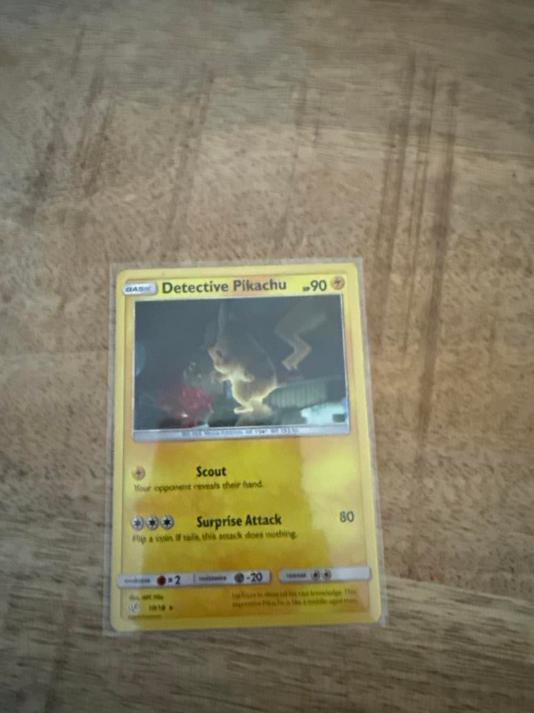 Detective Pikachu Pokémon kaart, Hobby en Vrije tijd, Verzamelkaartspellen | Pokémon, Ophalen of Verzenden, Gebruikt, Losse kaart