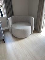 Ronde Draaifauteul beige stoffering, Huis en Inrichting, Fauteuils, 75 tot 100 cm, Ophalen of Verzenden, Zo goed als nieuw, 100 tot 125 cm