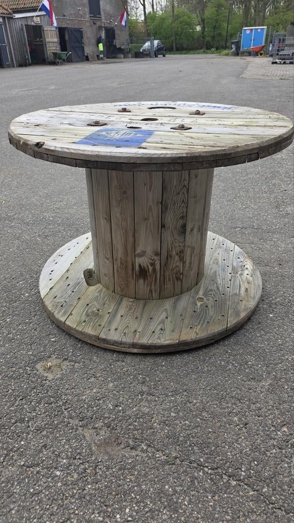 Grote houten kabelhaspel - Ideaal voor decoratie of tafel, Huis en Inrichting, Ophalen, Gebruikt, 50 tot 75 cm, Rond