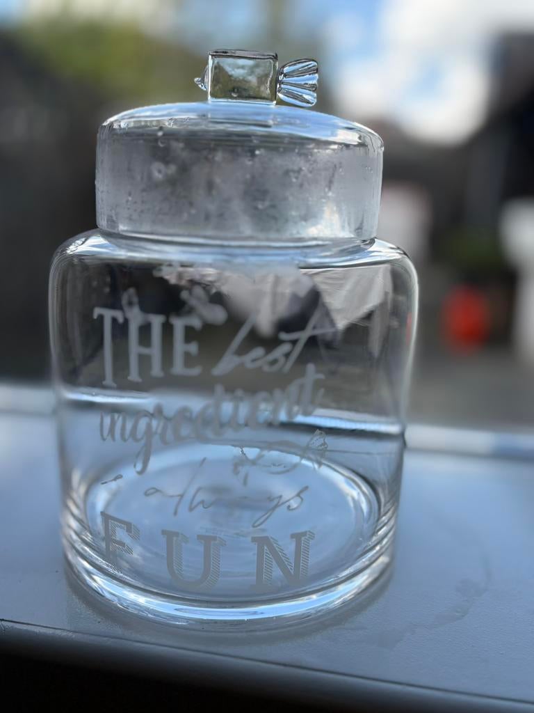 Glazen pot snoepjes riviera maison, Ophalen, Zo goed als nieuw