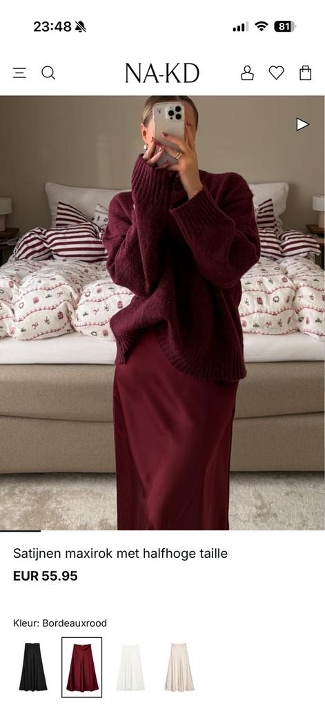 Nieuw, Satijnen maxirok, Kleding | Dames, Gelegenheidskleding, Ophalen of Verzenden, Zo goed als nieuw, Overige typen