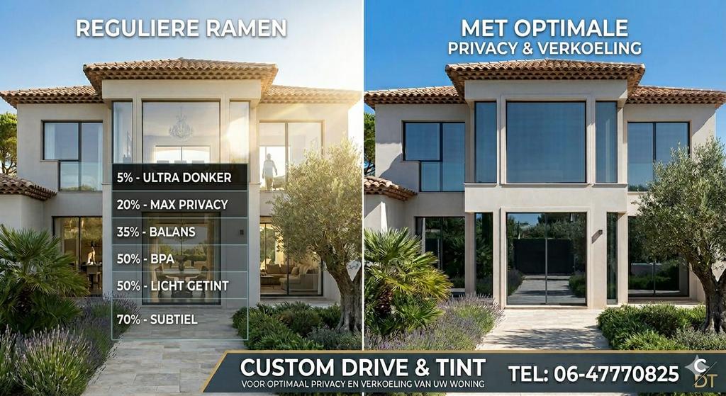 Optimaal privacy en verkoeling in u woning vakkundig getint, Ophalen, Nieuw