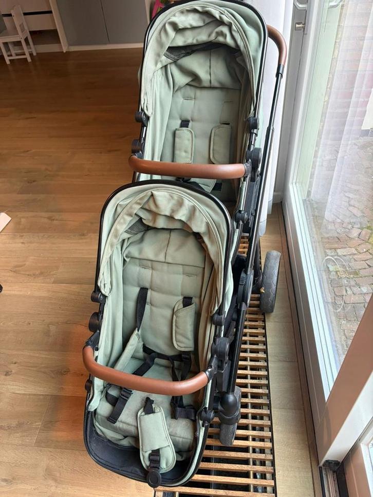 Duo wandelwagen Baninni, met adaptor voor Maxi cosi, Kinderen en Baby's, Buggy's, Overige merken, Duomodel, Ophalen