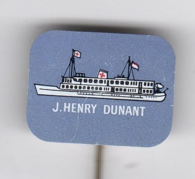 Speldje HENRY DUNANT VAKANTIE SCHIP RODE KRUIS (A1), Ophalen of Verzenden, Gebruikt, Overige onderwerpen