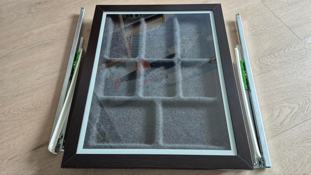 Ikea Pax/Komplement uittrekbare plank met inzet en glasplaat, Huis en Inrichting, Ophalen of Verzenden, Zo goed als nieuw