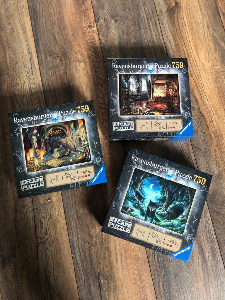 3x Escape Puzzel | 759 Stukjes | Ravensburger, Ophalen of Verzenden, 500 t/m 1500 stukjes, Zo goed als nieuw, Legpuzzel