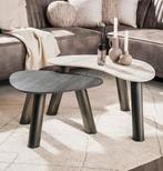 Salontafel Set Travertine - Nieuw- Japandi Organisch, Huis en Inrichting, Tafels | Salontafels, Overige materialen, 50 tot 100 cm