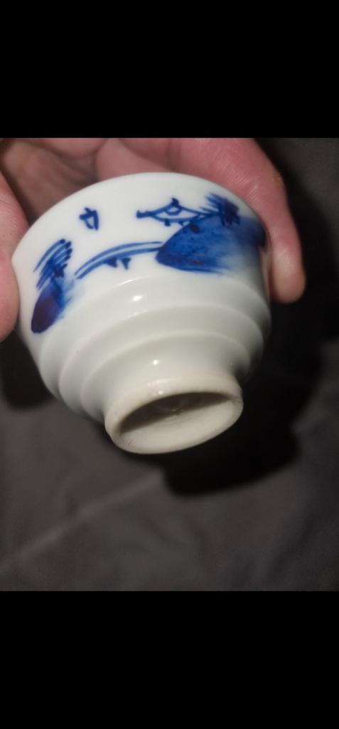 Antiek Chinees kopje met blauw-wit decor, Antiek en Kunst, Antiek | Porselein, Ophalen of Verzenden