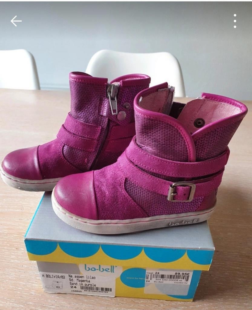 Zgan bo-bell roze/paarse laarsjes maat 24, Ophalen of Verzenden