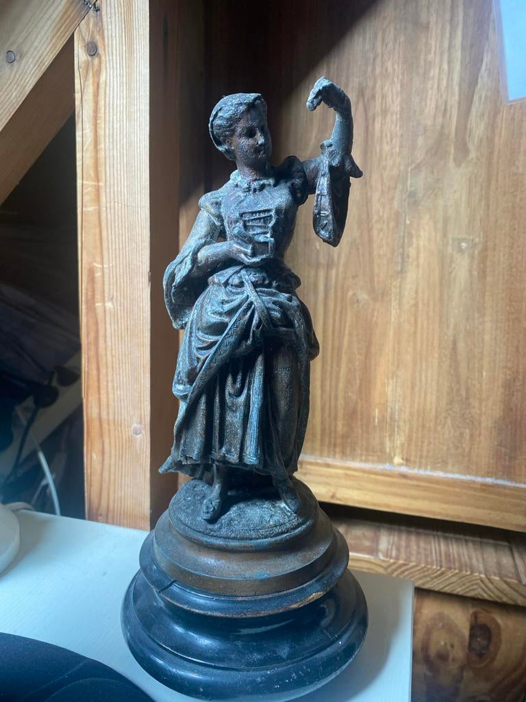 Bronzen of zamac beeldjes, 30 cm hoog, Antiek en Kunst, Ophalen