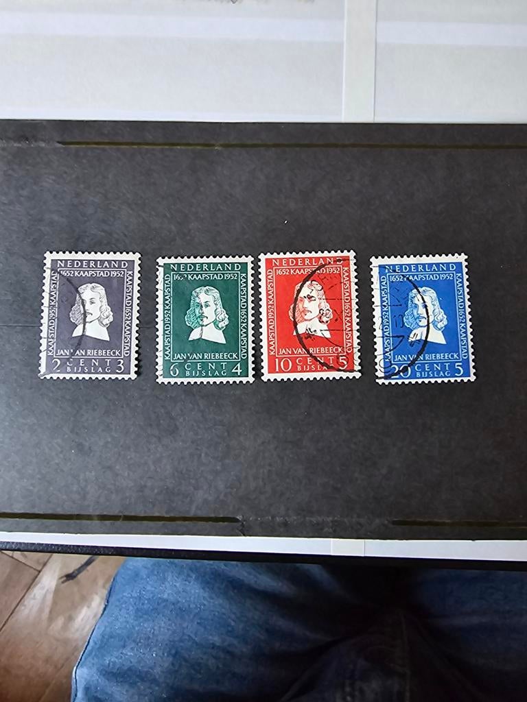 Nederland 1952 Van Riebeeck-zegels NVPH 578-581 Gestempeld, Postzegels en Munten, Postzegels | Nederland, Ophalen of Verzenden