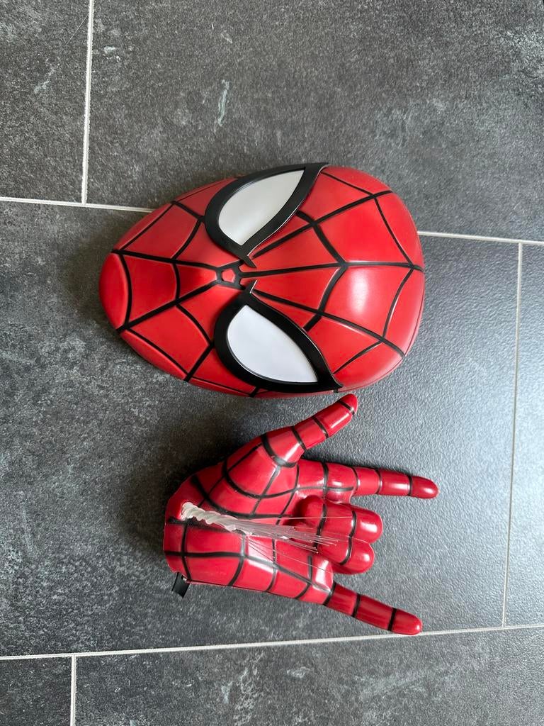 Spiderman Hangende Nachtlamp - Masker en Hand, Ophalen, Zo goed als nieuw