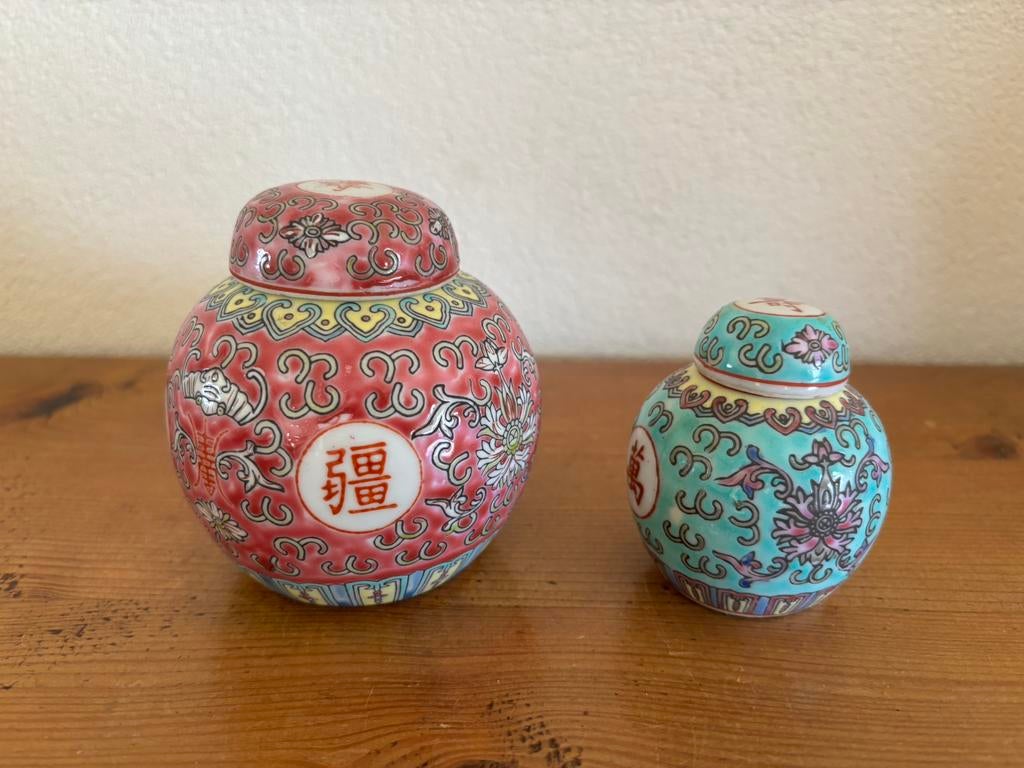 Chinese gemberpotjes Mun Shou stijl, Antiek en Kunst, Ophalen of Verzenden