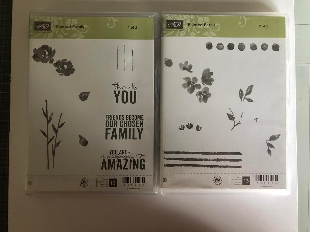 Stampin up painted petals 2 delen, Ophalen of Verzenden, Zo goed als nieuw, EZ-mounted stempel