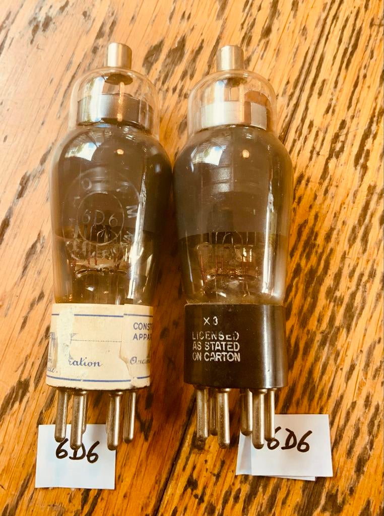 6D6 Vintage vacuümbuizen radiobuizen Valves, Ophalen of Verzenden