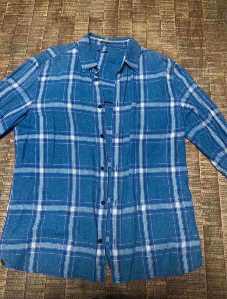 Geruiten Denham blouse, Kleding | Heren, Overhemden, Ophalen of Verzenden, Zo goed als nieuw, Blauw, Halswijdte 39/40 (M)