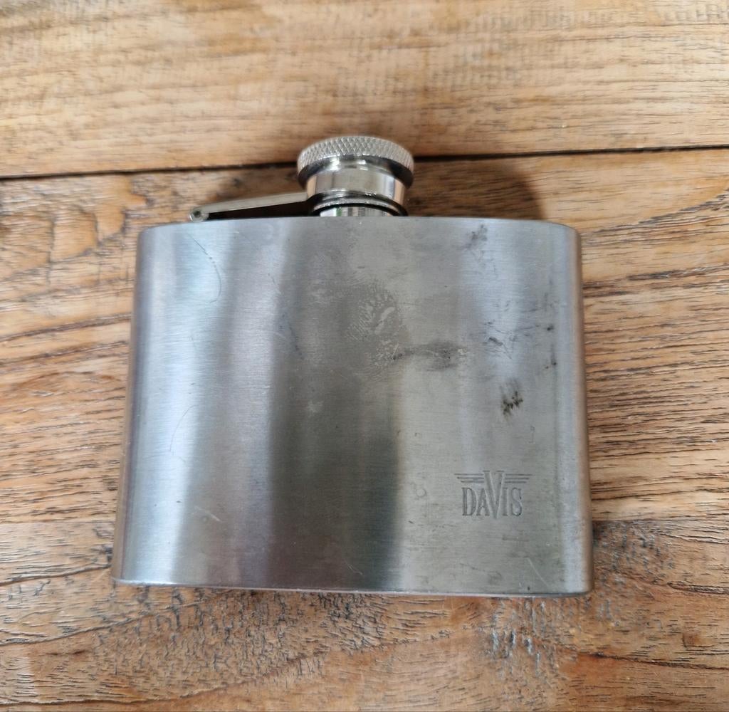 Davis heupflesje van roestvrij staal, 4 oz, Caravans en Kamperen, Ophalen
