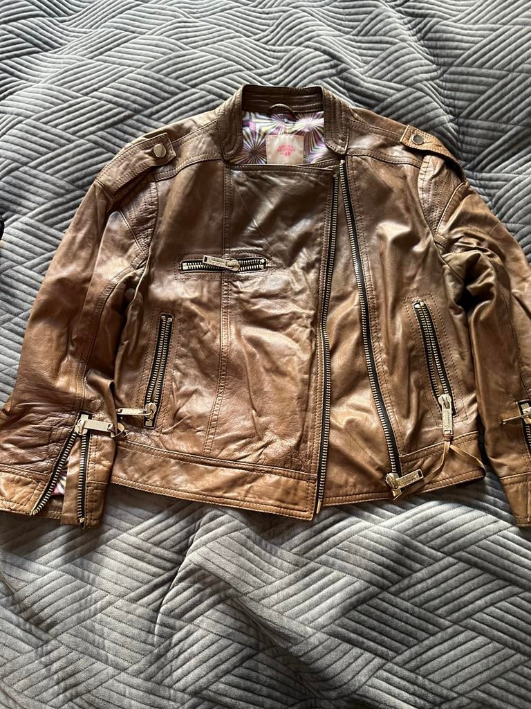 Matthew Williamson for H&M Leren Jasje Maat 34, Ophalen of Verzenden, Gedragen, Maat 34 (XS) of kleiner, Bruin