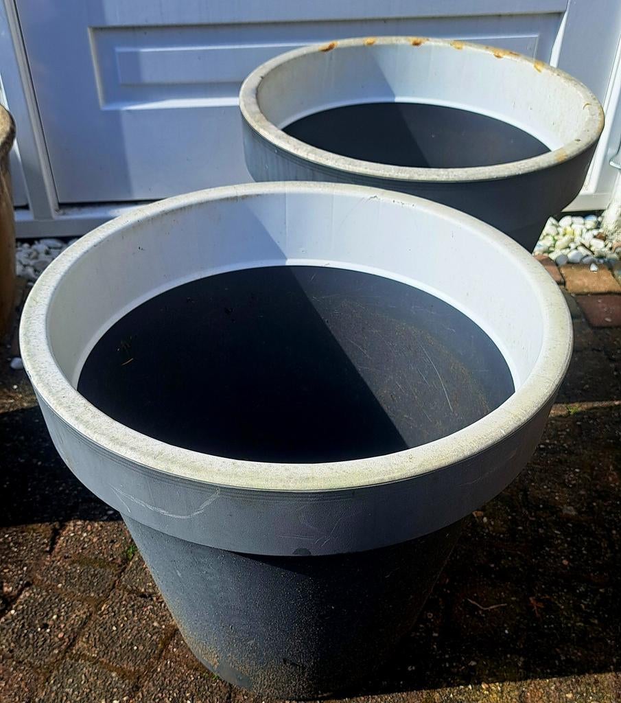 XXL plantenpotten, Tuin en Terras, Bloempotten, Kunststof, Gebruikt, Rond, Binnen