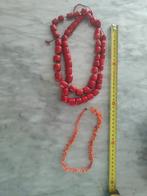 Vintage bloedkoraal kettingen, Ophalen, Zo goed als nieuw, Rood, Overige materialen