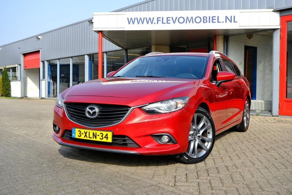 Mazda 6 Sportbreak 2.2D Skylease+ Xenon|Leder|Navi|LMV, Auto's, Mazda, Voorwielaandrijving, 730 kg, Gebruikt, Euro 6
