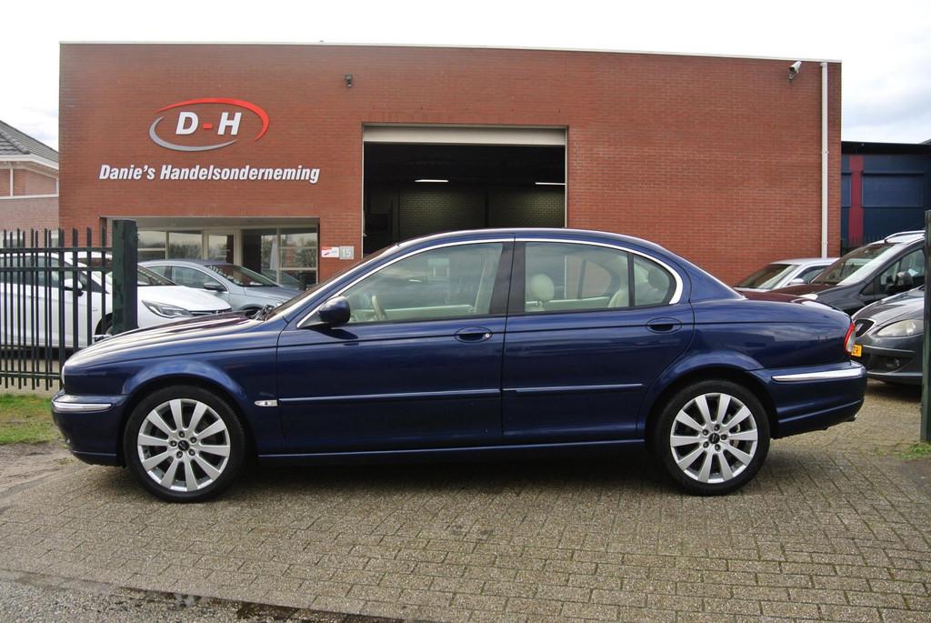 Jaguar X-type 3.0 V6 Executive airco automaat apk 01-09-2026, Auto's, Jaguar, Startonderbreker, Gebruikt, Blauw, Bedrijf