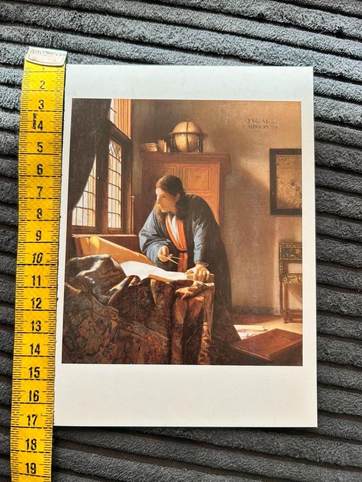 702. Kunstkaart Jan Vermeer, Verzamelen, Ansichtkaarten | Themakaarten, Ongelopen, Ophalen of Verzenden