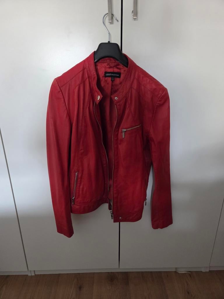 Arma Collection rode leren jas, Maat 42/44 (L), Arma collection, Ophalen of Verzenden, Zo goed als nieuw