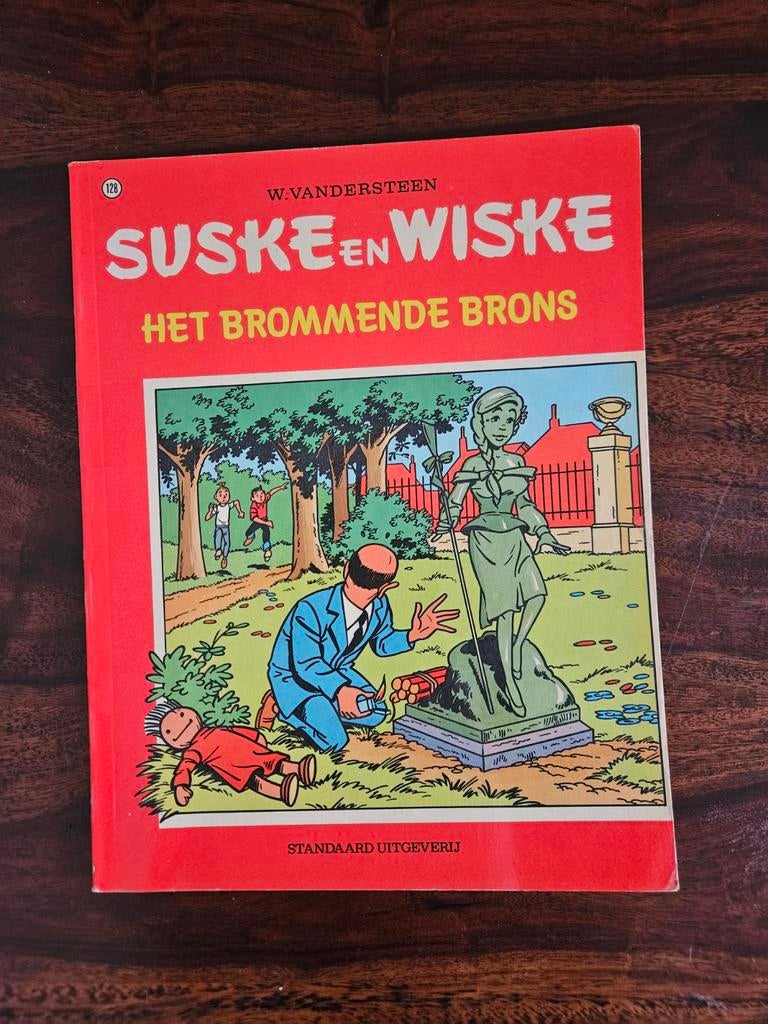Suske en Wiske, Het Brommende Brons, nr 128, 1e druk, Boeken, Stripboeken, Eén stripboek, Ophalen of Verzenden, Gelezen, W. Vandersteen