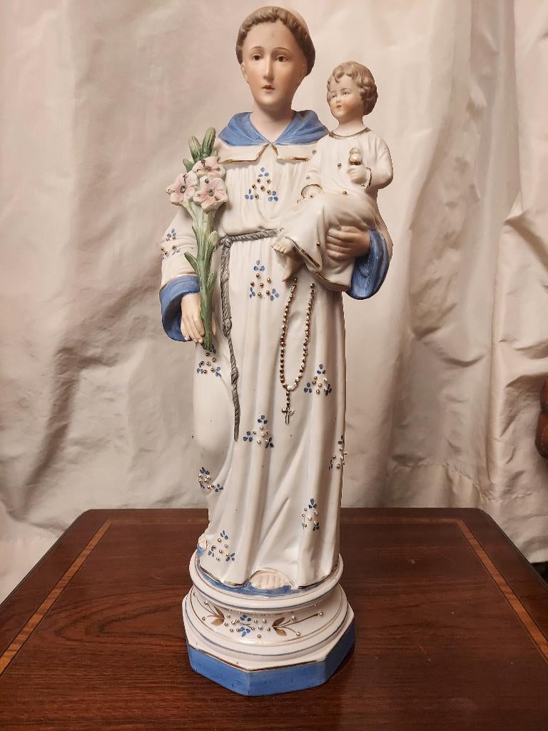 Vintage beeld Sint Antonius van Padua en kindje Jezus, Ophalen of Verzenden