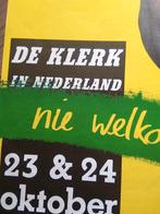 Affiche F.W.De Klerk Zuid Afrika Nie Welkom Nie, Verzamelen, Ophalen of Verzenden, Gebruikt, A1 t/m A3
