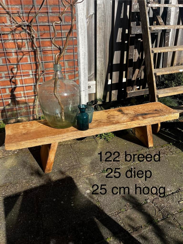 Vensterbank bankje groot vergrijsd | , landelijk en sfeervol wonen
