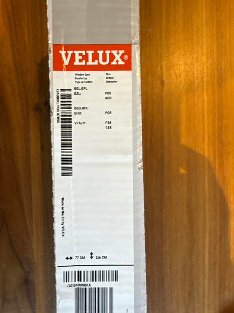 2 x Velux rolgordijn 77 x 116 cm., Ophalen of Verzenden, Minder dan 80 cm, Dakraam, 80 tot 120 cm