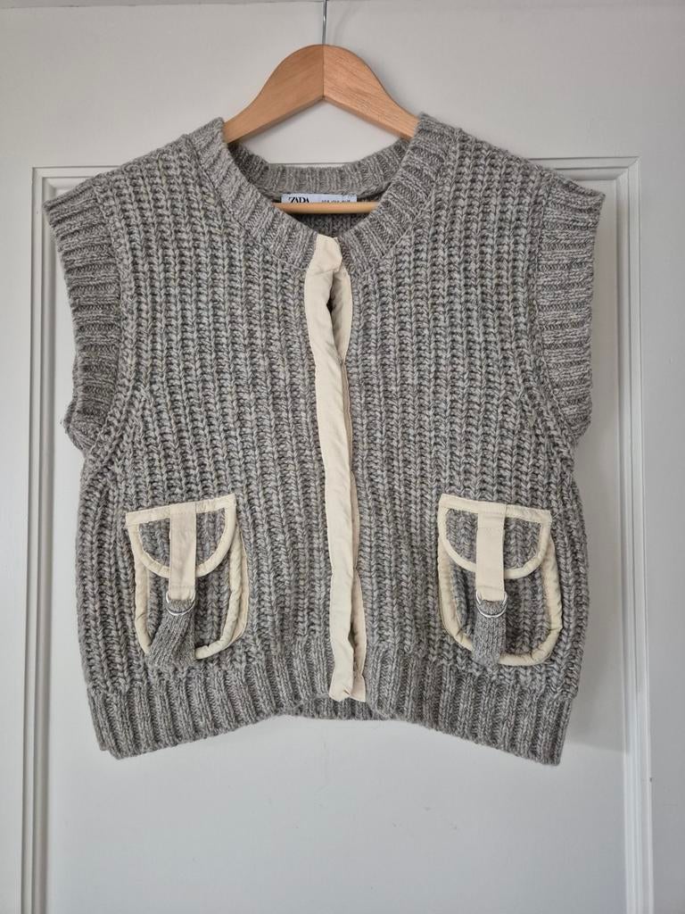 Zara gilet (M), Ophalen of Verzenden, Zo goed als nieuw, Grijs