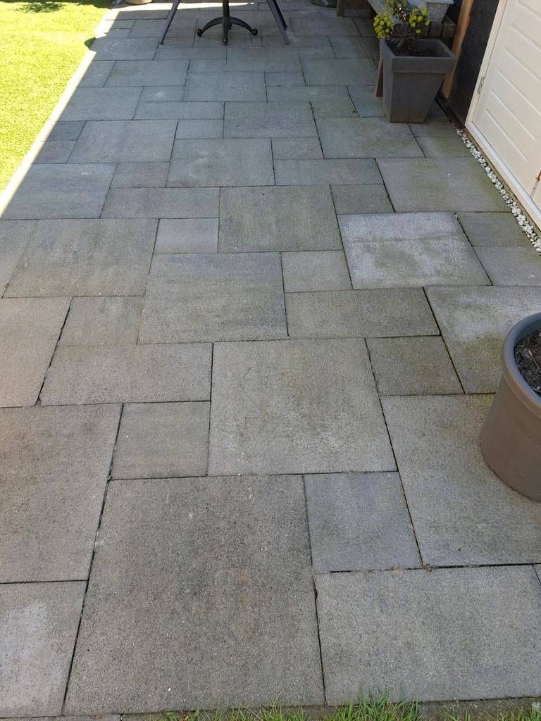 Terrastegels 70 m2 - Gebruikt, Ophalen, Gebruikt, 10 m² of meer, Beton