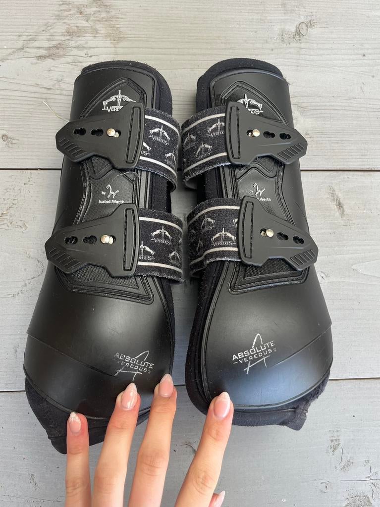 Veredus maat M peesbeschermers Absolute Elastic Front zwart, Ophalen of Verzenden, Zo goed als nieuw, Springen