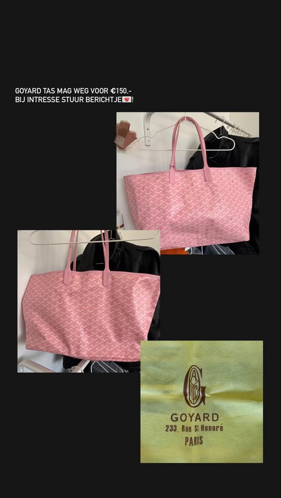 Goyard tas roze, Ophalen of Verzenden, Gebruikt, Roze, Shopper