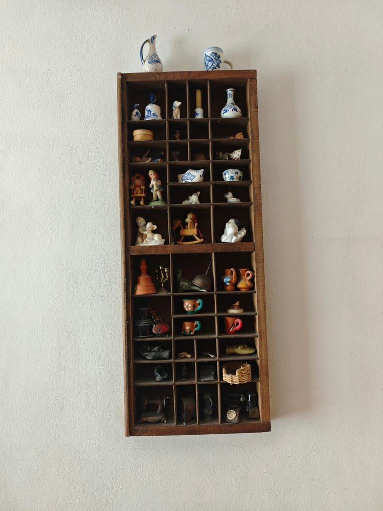 Vintage letterbak met miniatuur verzameling, Ophalen