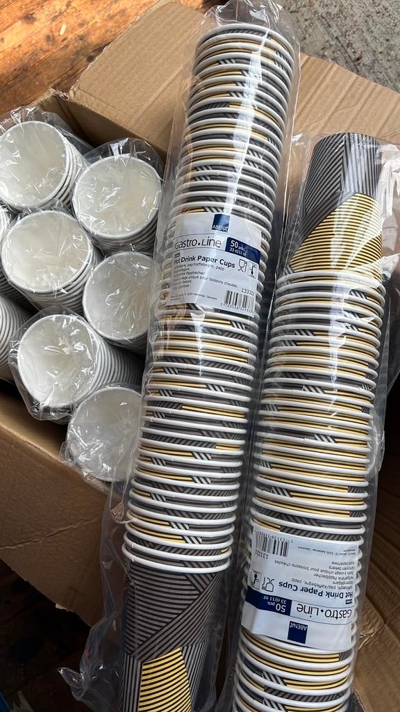 Papieren koffiebekers 33 cl, Ophalen of Verzenden, Nieuw