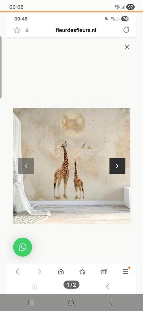 Nieuw! Full Moon behang 240x400m, Huis en Inrichting, Stoffering | Behang, Ophalen of Verzenden, Minder dan 10 m²