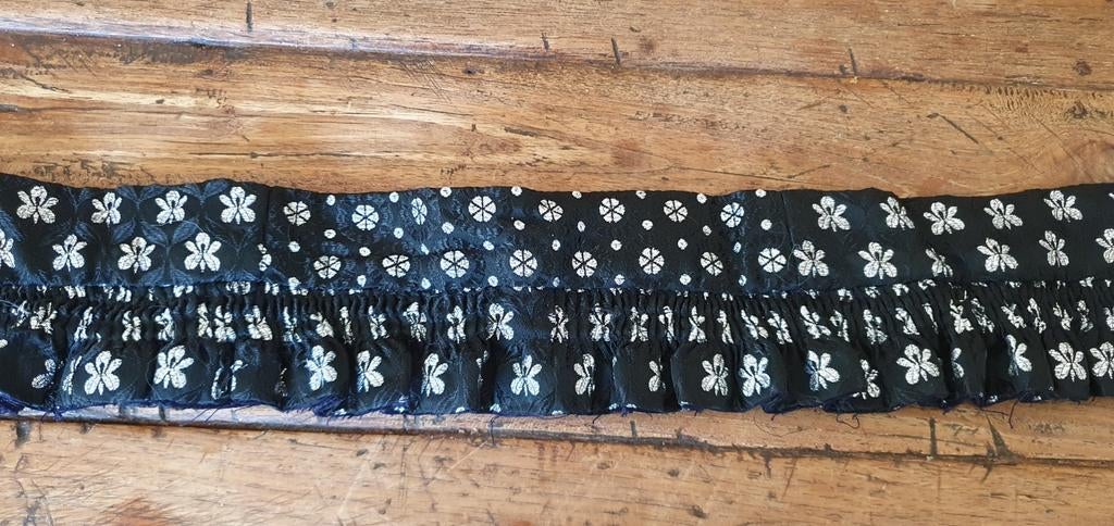 Klederdracht rok boord rokboord zwart zilver ruches, Ophalen of Verzenden