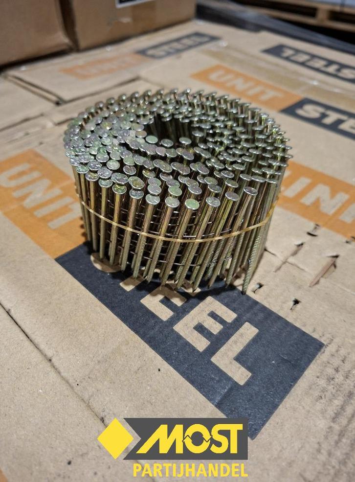 Partij Unit Steel 16º Ringnagels 2.3x55 mm gegalvanisseerd, Doe-het-zelf en Verbouw, IJzerwaren en Bevestigingsmiddelen, Nieuw